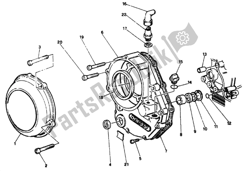 Todas as partes de Tampa Da Embreagem do Ducati Superbike 851 1991