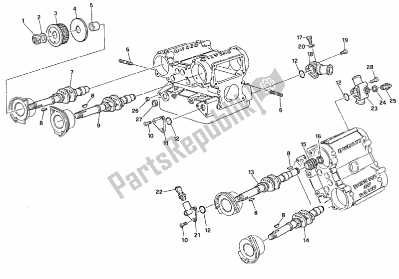 Tutte le parti per il Albero A Camme del Ducati Superbike 851 1992