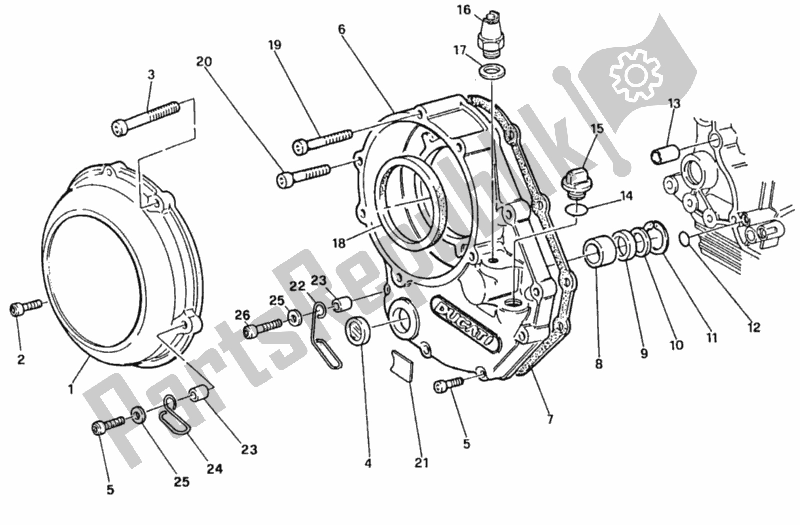 Tutte le parti per il Coperchio Frizione del Ducati Superbike 851 1992