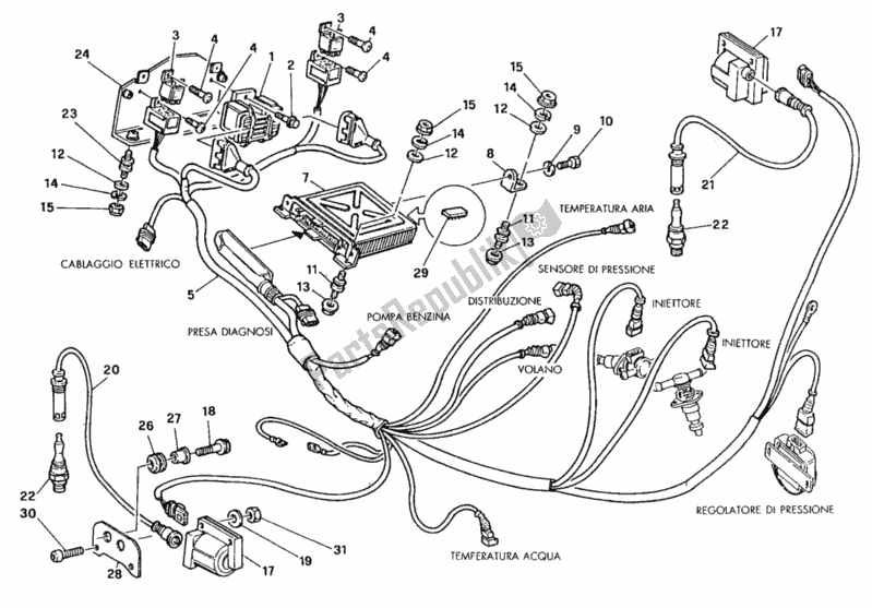 Toutes les pièces pour le Unité De Contrôle Moteur du Ducati Superbike 851 1992
