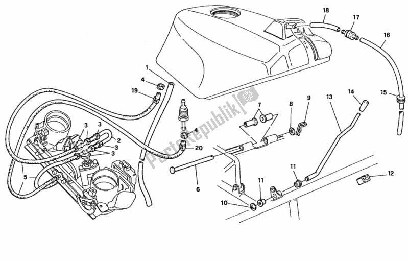 Alle onderdelen voor de Benzine Pomp van de Ducati Superbike 851 1992
