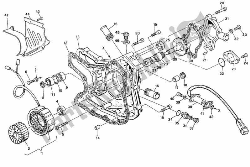 Alle onderdelen voor de Generator Deksel van de Ducati Superbike 851 1992