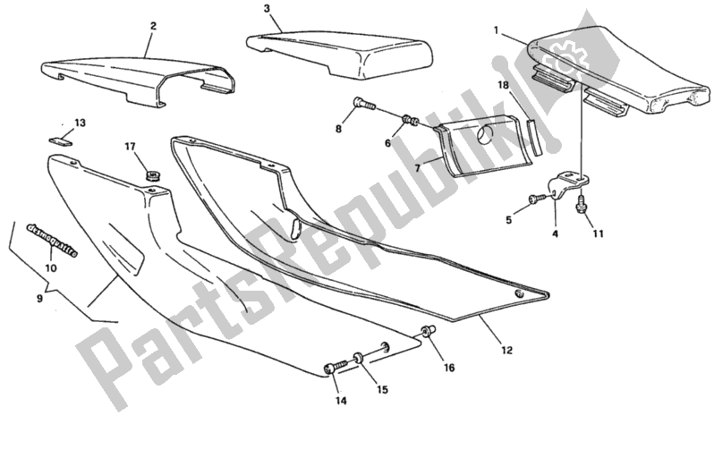 Tutte le parti per il Posto A Sedere del Ducati Superbike 851 1992