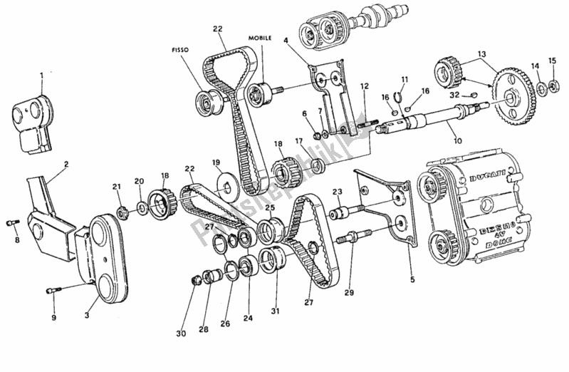 Alle onderdelen voor de Distributieriem van de Ducati Superbike 851 1992