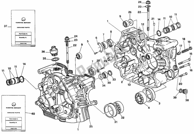 Tutte le parti per il Carter del Ducati Superbike 888 1994