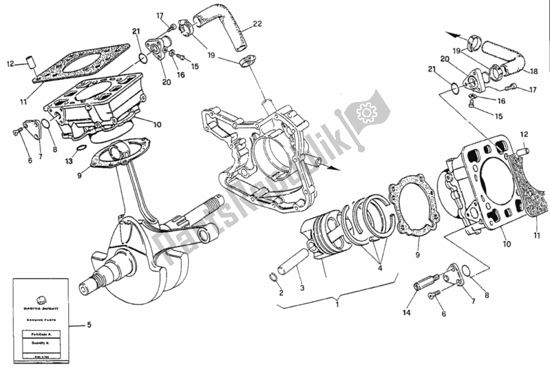 Toutes les pièces pour le Cylindre - Piston du Ducati Superbike 888 1994