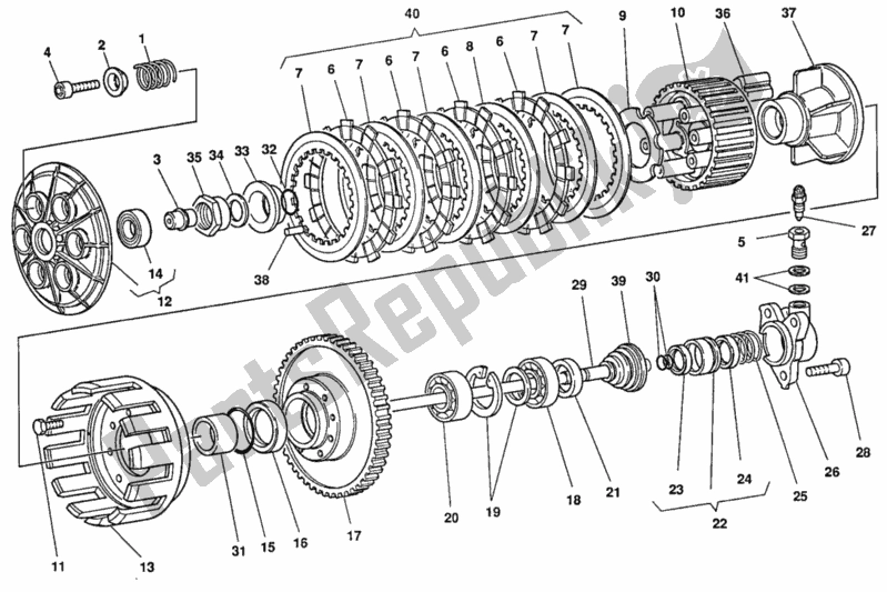 Tutte le parti per il Frizione del Ducati Superbike 888 1995