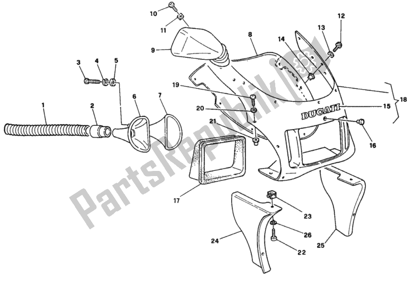 Todas las partes para Cubierta de Ducati Superbike 888 1995