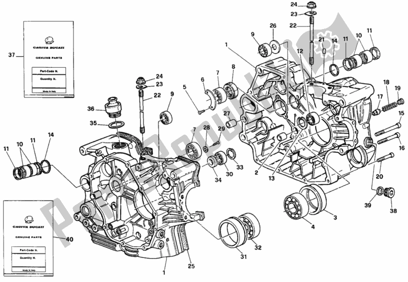 Todas las partes para Caja Del Cigüeñal de Ducati Superbike 888 1995
