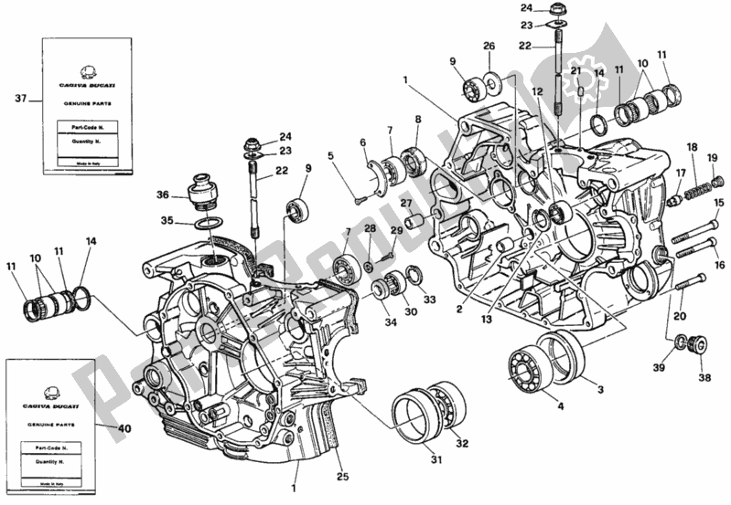 Tutte le parti per il Carter del Ducati Superbike 888 1995