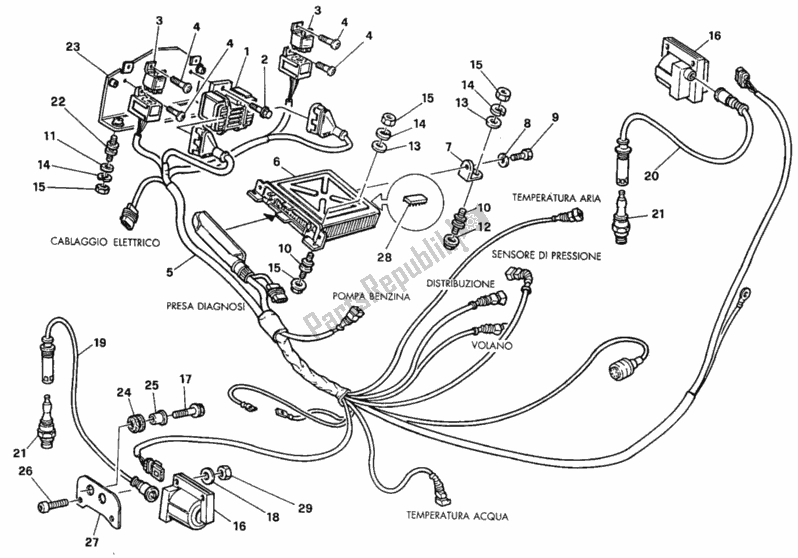 Todas las partes para Unidad De Control Del Motor de Ducati Superbike 888 1995
