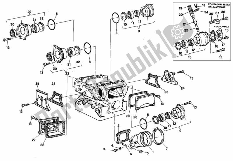 Tutte le parti per il Collettore Di Aspirazione del Ducati Superbike 888 1995