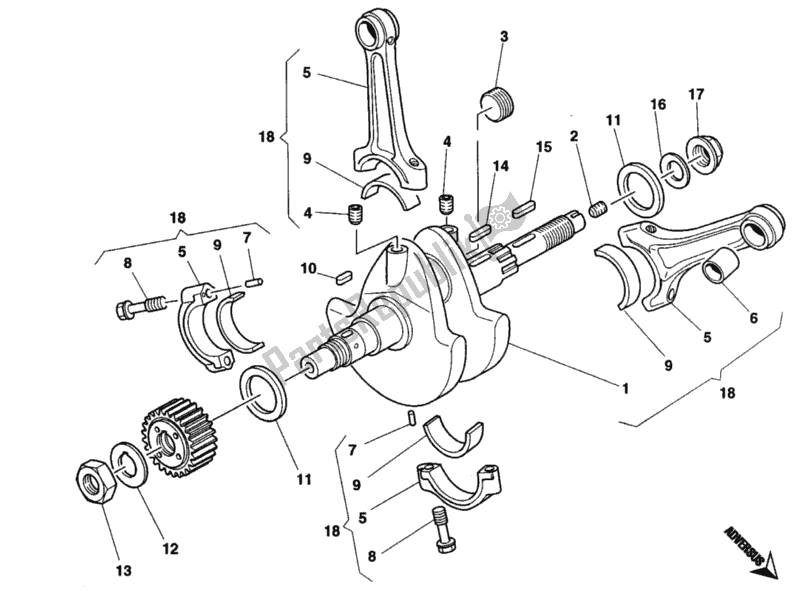 Tutte le parti per il Albero A Gomiti del Ducati Monster 900 1993