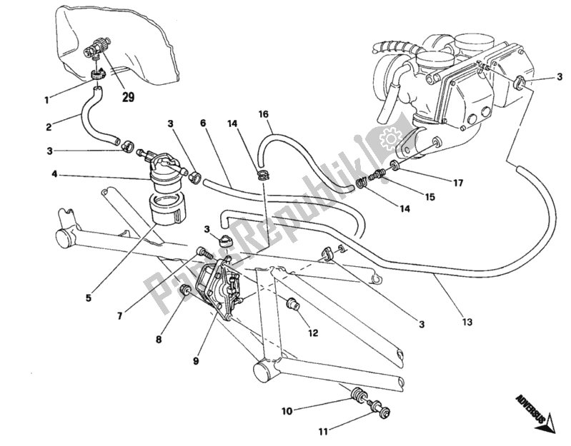 Tutte le parti per il Pompa Carburante <004462 del Ducati Monster 900 1993