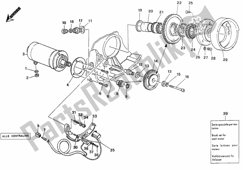 Tutte le parti per il Generatore - Motore Di Avviamento del Ducati Monster 900 1993