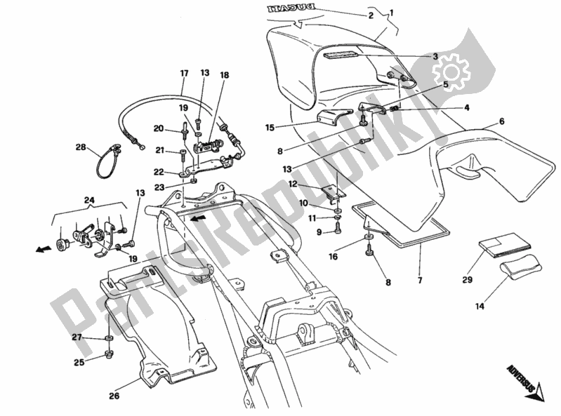 Tutte le parti per il Posto A Sedere del Ducati Monster 900 1993