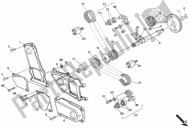 Tutte le parti per il Cinghia Di Distribuzione del Ducati Monster 900 1993