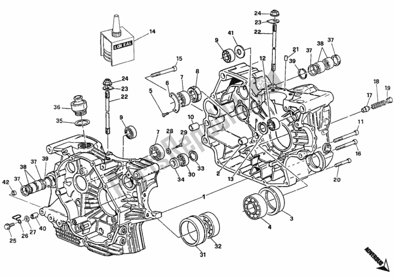 Alle onderdelen voor de Carter van de Ducati Monster 900 1994