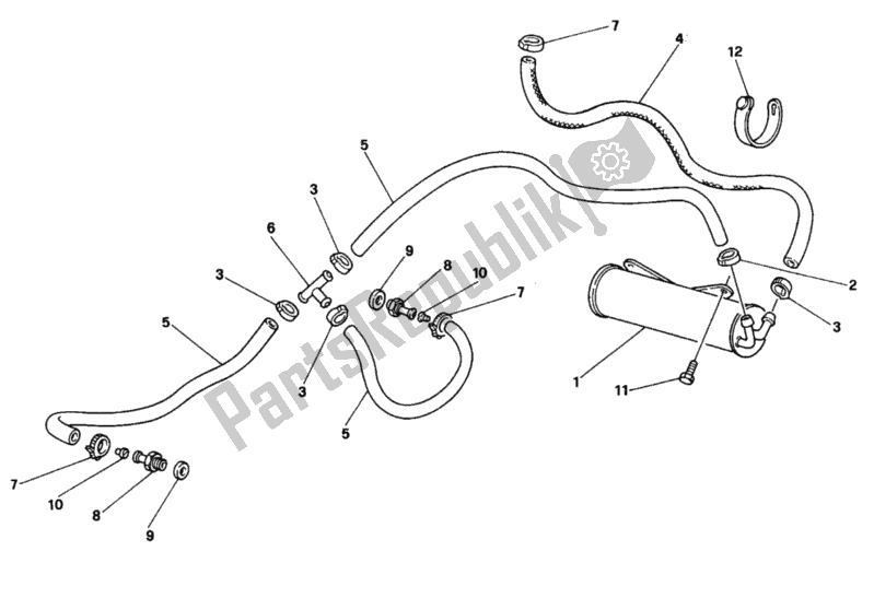 Alle onderdelen voor de Filterbus Vs. Van de Ducati Monster 900 1994