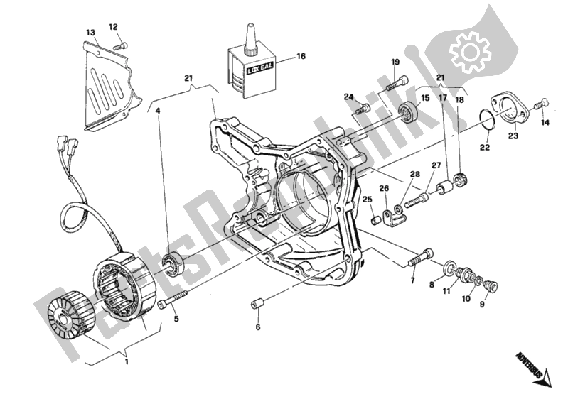 Wszystkie części do Pokrywa Generatora Ducati Monster 900 1994