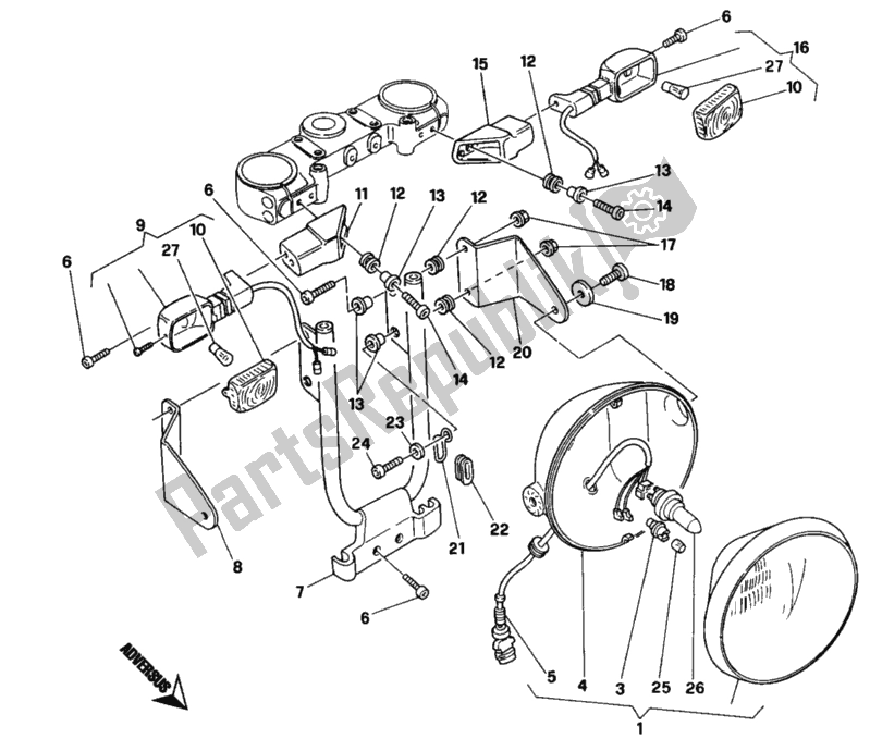 Tutte le parti per il Faro del Ducati Monster 900 1994