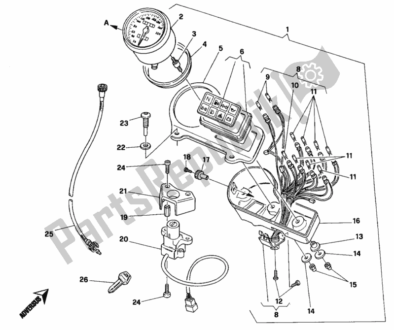 Toutes les pièces pour le Mètre du Ducati Monster 900 1994