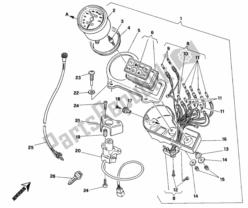 Alle onderdelen voor de Meter van de Ducati Monster 900 1994