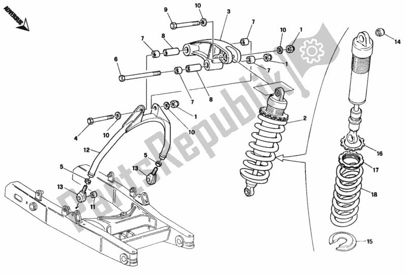 Todas las partes para Amortiguador Trasero de Ducati Monster 900 1994