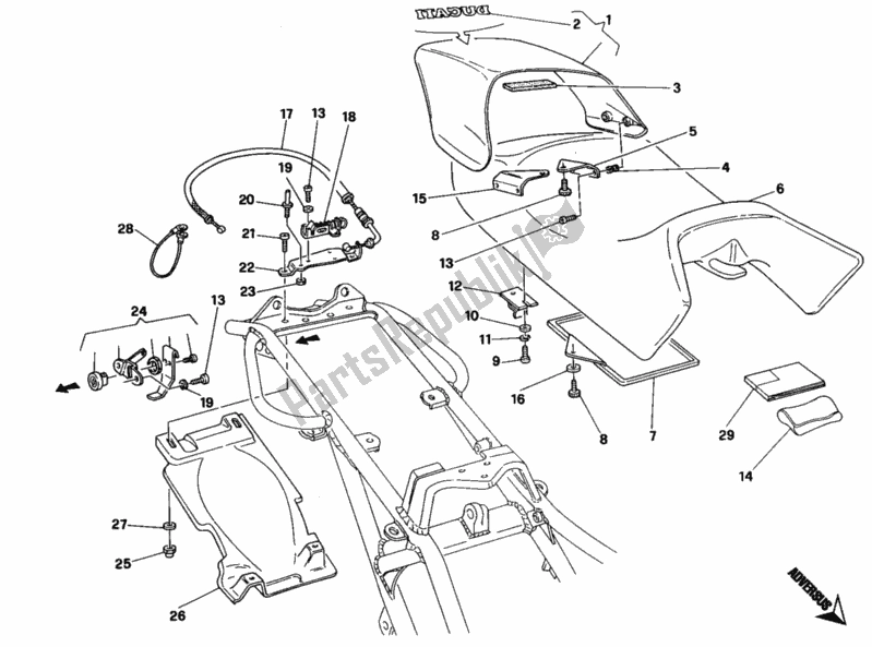 Tutte le parti per il Posto A Sedere del Ducati Monster 900 1994