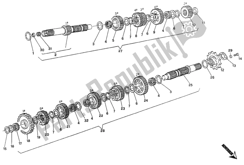 Tutte le parti per il Riduttore del Ducati Monster 900 1995