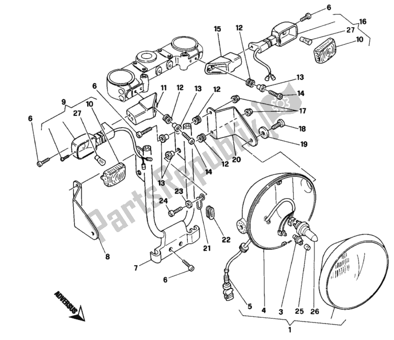 Todas as partes de Farol do Ducati Monster 900 1995