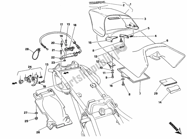 Tutte le parti per il Posto A Sedere del Ducati Monster 900 1995