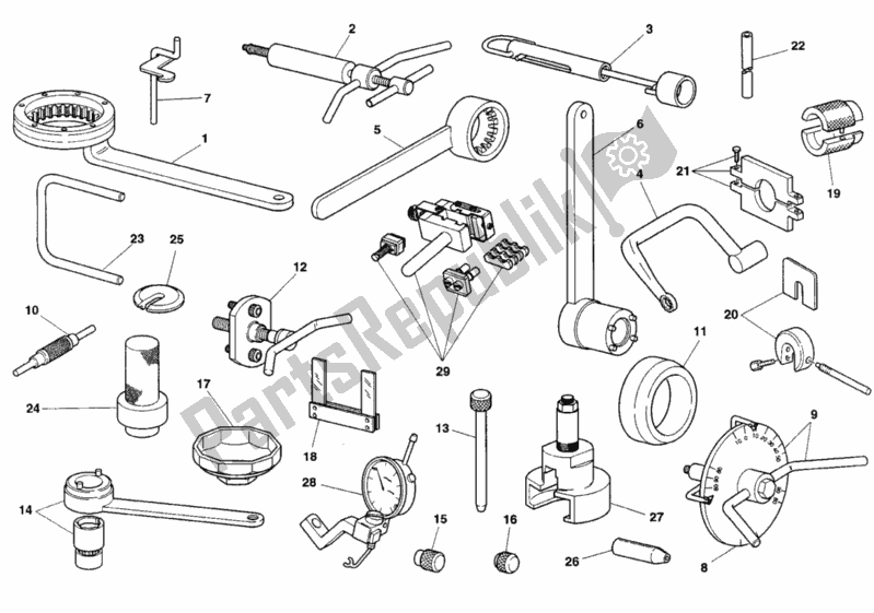 Tutte le parti per il Strumenti Di Servizio Di Officina del Ducati Monster 900 1995