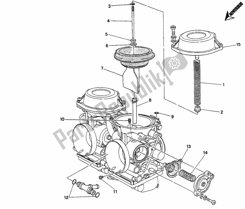 Alle onderdelen voor de Carburateur Reserveonderdelen van de Ducati Monster 900 1996