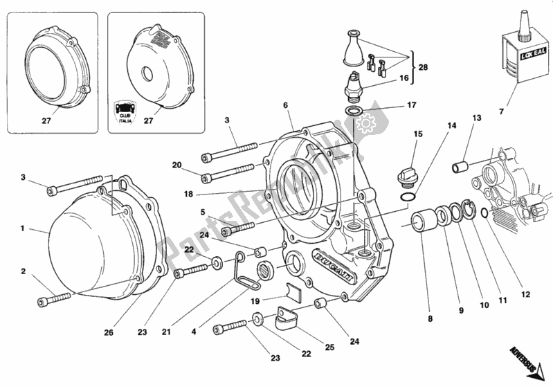 Toutes les pièces pour le Couvercle D'embrayage du Ducati Monster 900 1996
