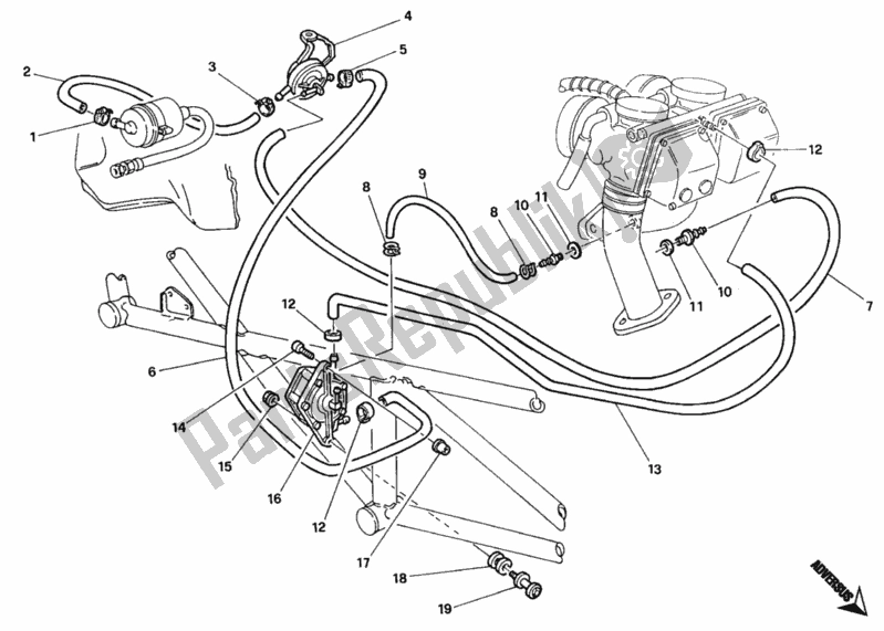 Alle onderdelen voor de Brandstofpomp Dm 009915> van de Ducati Monster 900 1996
