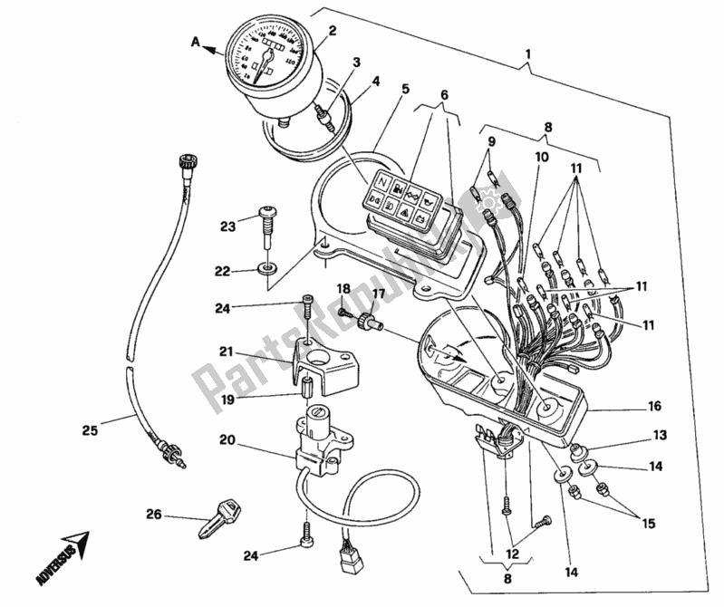 Alle onderdelen voor de Meter van de Ducati Monster 900 1996