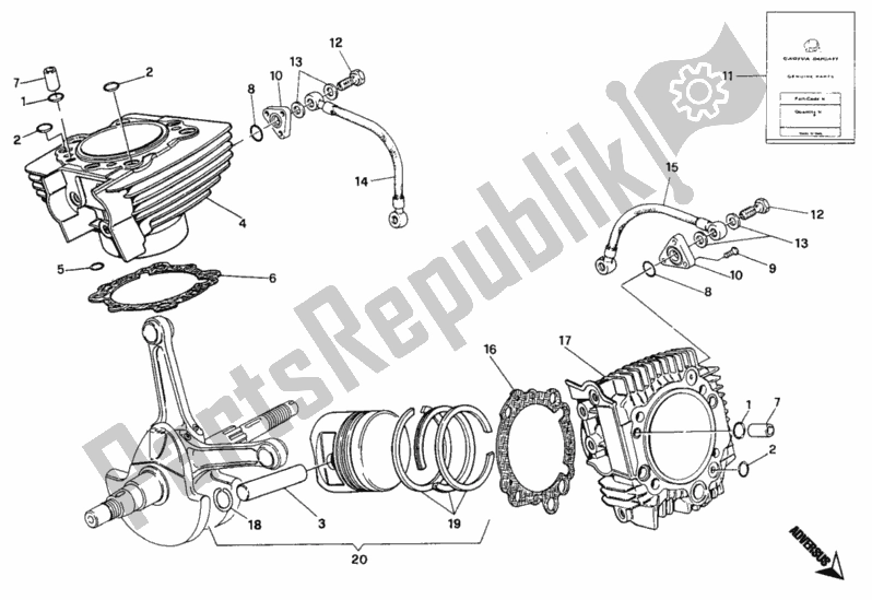 Tutte le parti per il Cilindro - Pistone del Ducati Monster 900 1997