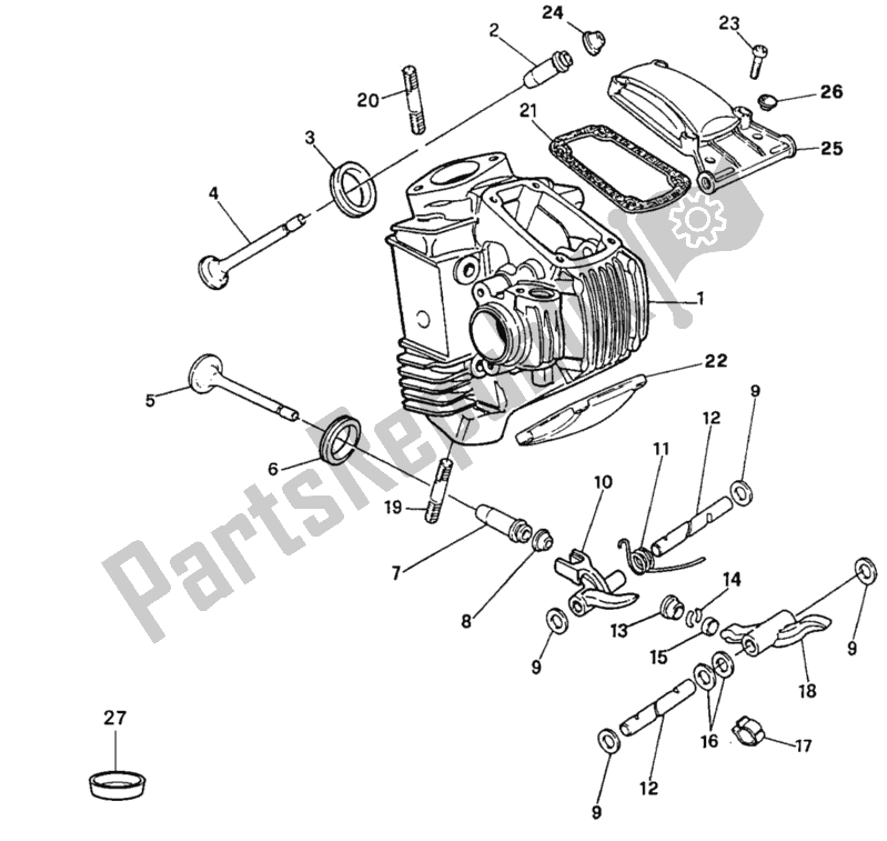 Alle onderdelen voor de Cilinderkop van de Ducati Monster 900 1997