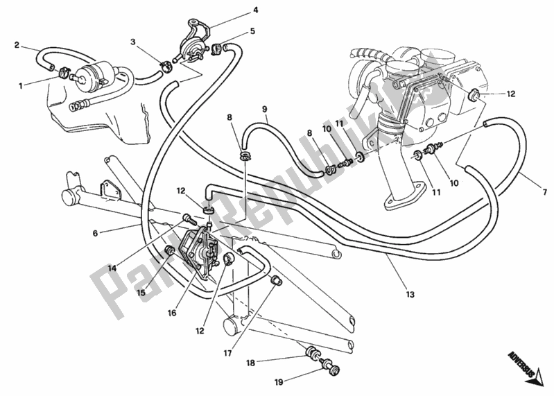 Alle onderdelen voor de Brandstofpomp Dm 009915> van de Ducati Monster 900 1997
