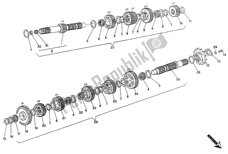 Tutte le parti per il Riduttore del Ducati Monster 900 1997