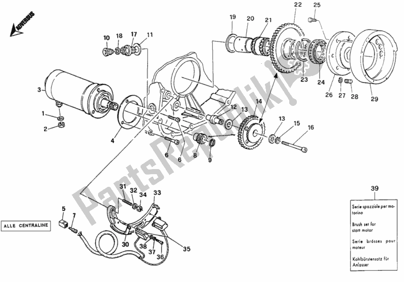 Tutte le parti per il Generatore - Motore Di Avviamento del Ducati Monster 900 1997