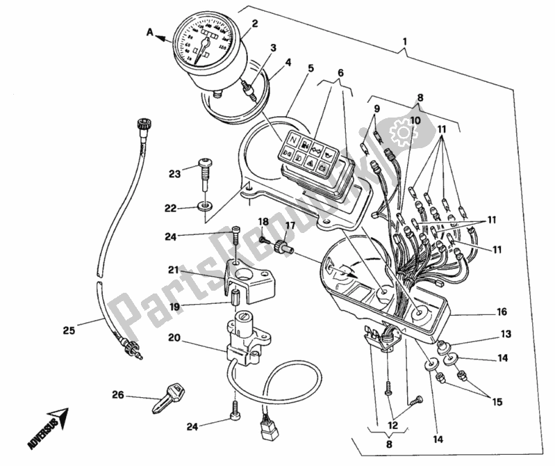 Alle onderdelen voor de Meter van de Ducati Monster 900 1997