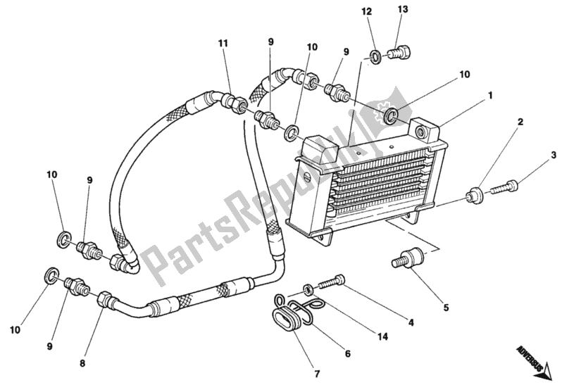 Todas las partes para Enfriador De Aceite de Ducati Monster 900 1997