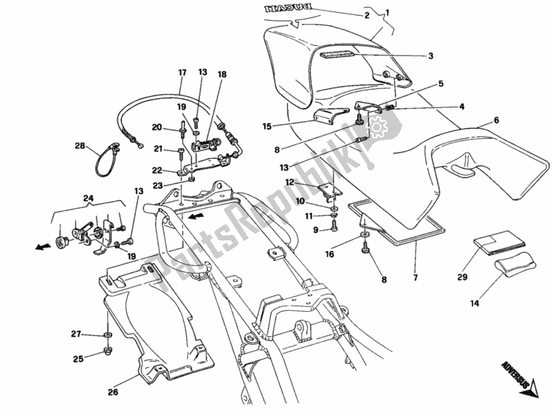 Todas las partes para Asiento de Ducati Monster 900 1997