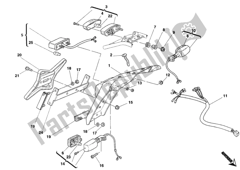 Todas las partes para Luz Trasera Ee. De Ducati Monster 900 1997