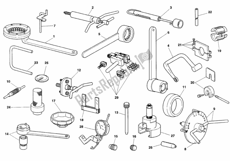 Todas las partes para Taller De Herramientas De Servicio de Ducati Monster 900 1997