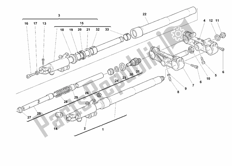 Tutte le parti per il Forcella Anteriore del Ducati Monster 900 1998