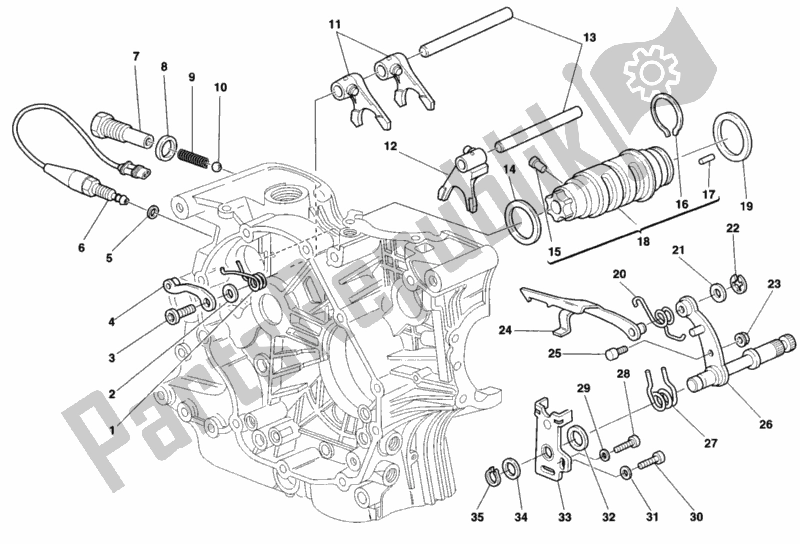 Tutte le parti per il Meccanismo Di Cambio Marcia del Ducati Monster 900 1998