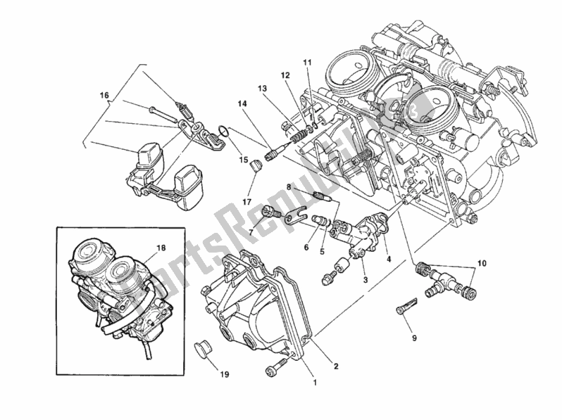 Todas las partes para Carburador de Ducati Monster 900 1999